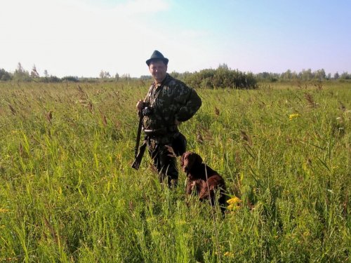 В лугах.