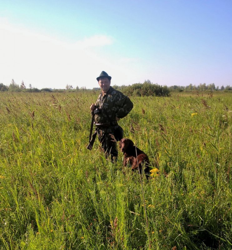 В лугах.