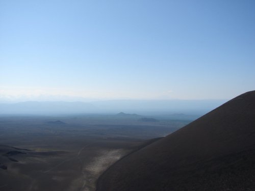 Панорама с конуса извержения 1975 года -  окрестности вулканов Острый и Плоский Толбачик