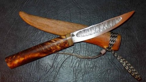 Настоящий Якутский нож из якутского железа. Изготовление.