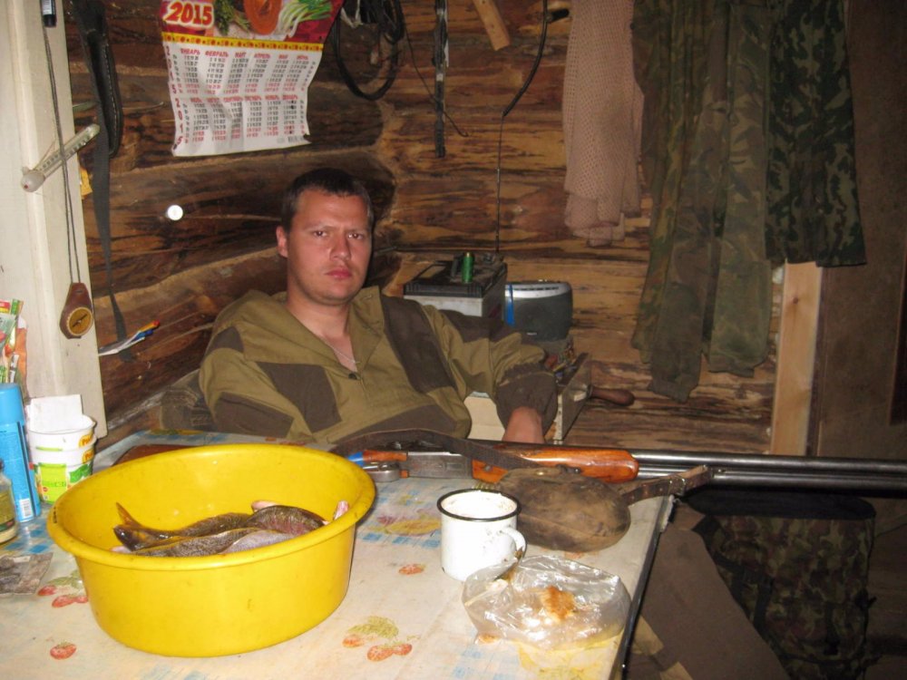 в избе