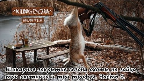Шикарное закрытие сезона охоты на зайца, три охотника и три трофея.  Часть 2