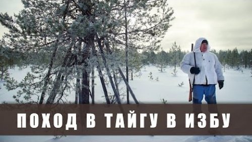 Поход в лес . Зимняя тайга. В избу с ночевкой. (сугробы, мороз, лес)