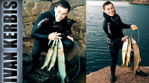 Первый опыт подводной охоты на щуку на скальнике в Красноярском водохранилище 2017.