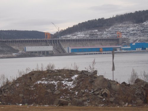 Богучанская ГЭС с парома!