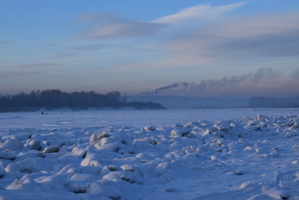 Морозный день.