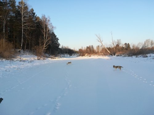 По зимней реке