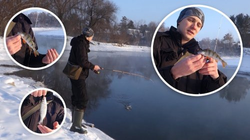 Мормышинг на реке Вонючке. Отчет о зимней рыбалке на открытой воде