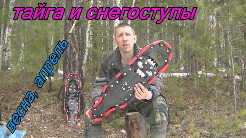 В тайгу весной на снегоступах. Клещи, обзор снегоступов.