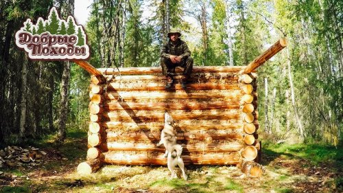 ПОХОД В ЛЕС К ИЗБЕ КОТОРУЮ СТРОИМ.