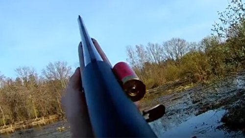 Выстрел по утке на 70 метров! Калибр 12x76