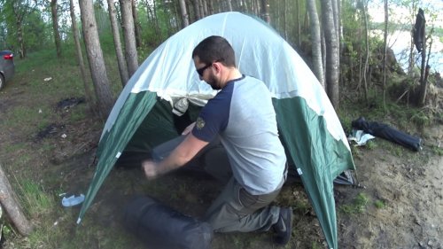 Отличный Отдых на Природе! Заночевал Один в Палатке! Готовлю Ужин на Костре! Лучшая Рыбалка...