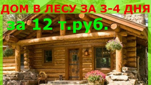 Каркасный дом для охотников в лесу, за 3-4 дня. Часть 1