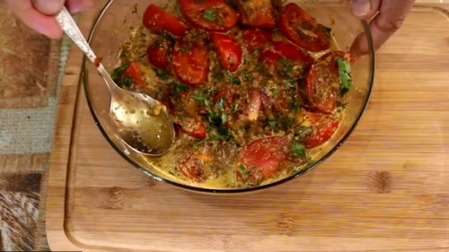 Помидоры по-корейски.Язык можно проглотить, очень вкусно.
