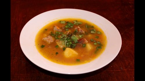 Рецепт горохового супа, который готовится очень быстро.