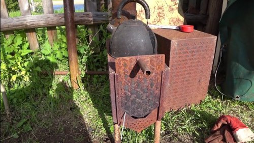 ЧУДО ПЕЧКА В ПАЛАТКУ. ОТОПЛЕНИЕ В МОБИЛЬНЫЙ БАЛОК. САМОДЕЛЬНАЯ ПЕЧКА.