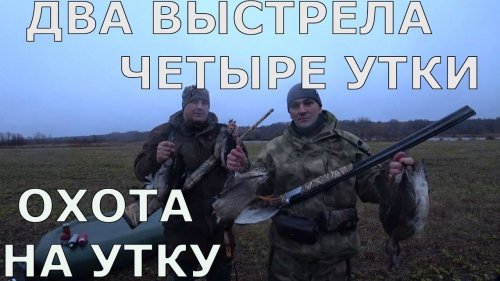 Охота на Утку По Первому Льду) С Двух Выстрелов Четыре Утки