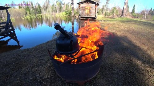 Первый весенний поход на лодке до избы. 2 серия.