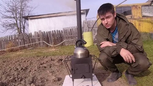 Как сделать печь своими руками \ Печь для лесной избы из водопроводной трубы