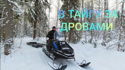 НА САМОДЕЛЬНОМ СНЕГОХОДЕ СМ-002 ЗА ДРОВАМИ В ТАЙГУ / ДВОЕ САНЕЙ ТАЩИТ БЕЗ ТРУДА. ЖИЗНЬ В ДЕРЕВНЕ.