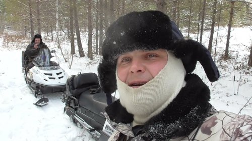 Охота на соболя Проверка капканов на снегоходах тайга варяг и поларис