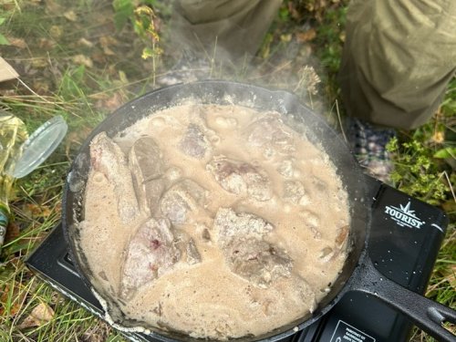 Печень косули в сливках