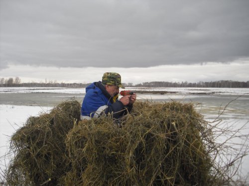 Открытие охоты 6 апреля на моем разливе без подсадных.)